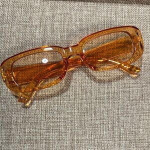 Orange Rectangular Sunglasses